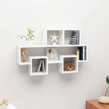 Car-shaped Wall Shelf High Gloss White | Stylish Storage Solution