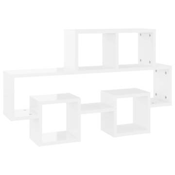 Car-shaped Wall Shelf High Gloss White | Stylish Storage Solution