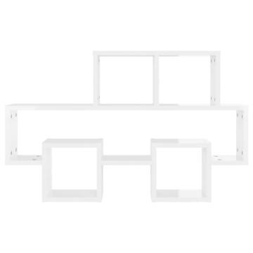 Car-shaped Wall Shelf High Gloss White | Stylish Storage Solution