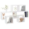 Car-shaped Wall Shelf High Gloss White | Stylish Storage Solution