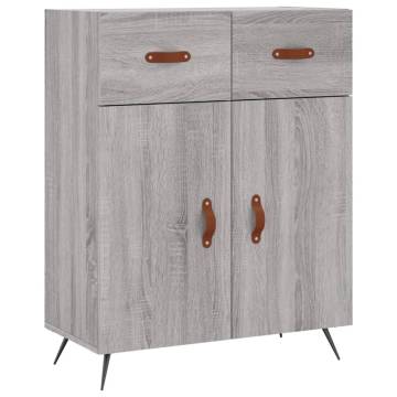 Stylish Highboard Grey Sonoma 69.5x34x180 cm - HipoMarket UK