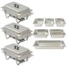 3 Piece Chafing Dish Set Stainless Steel Quantity in Package 3 