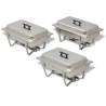 3 Piece Stainless Steel Chafing Dish Set | Keep Food Warm