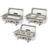 3 Piece Stainless Steel Chafing Dish Set | Keep Food Warm