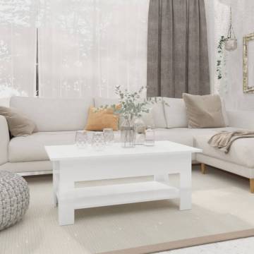 High Gloss White Coffee Table - Modern Design | Hipomarket