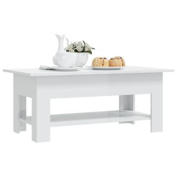 High Gloss White Coffee Table - Modern Design | Hipomarket