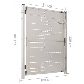 Garden Gate 100x125 cm Stainless Steel | Durable & Stylish