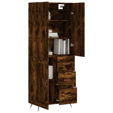 Stylish Highboard Smoked Oak | Engineered Wood Storage Solution