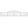 Buy Arched Gabion Baskets - 9 pcs Galvanised Iron 300x50x40/60 cm