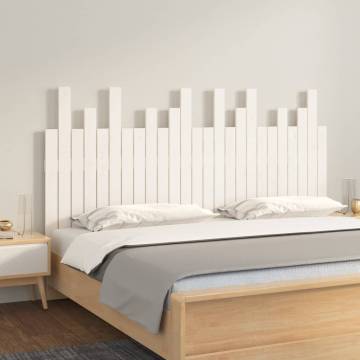 Wall Headboard White 159.5x3x80 cm - Solid Pine Elegance