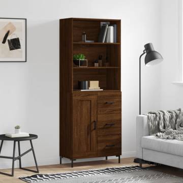 Highboard Brown Oak - Stylish Storage Solution | HipoMarket