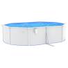 Oval Steel Wall Swimming Pool 490x360x120 cm - Hipomarket UK