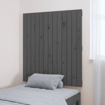 Elegant Grey Wall Headboard - Solid Pine Wood | HipoMarket