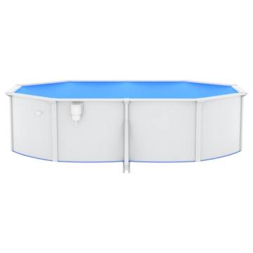 Oval Steel Wall Swimming Pool 490x360x120 cm - Hipomarket UK