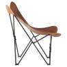 Foldable Butterfly Chair - Brown Real Leather | Hipo Market