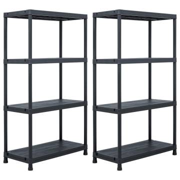 Storage Shelf Racks 2 pcs Black - Stylish & Durable