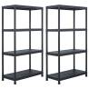 Storage Shelf Racks 2 pcs Black 60x30x138 cm Plastic Size 60 x 30 x 138 cm Quantity in Package 1 Amount 2 