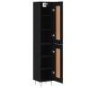 Stylish Highboard Black 34.5x34x180 cm - Hipomarket