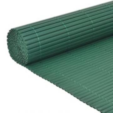 Double-Sided Garden Fence 110x400 cm - Durable Green PVC