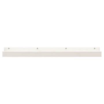 Wall Shelves 2 pcs White - Solid Pine Wood | HipoMarket