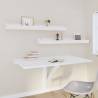 Wall Shelves 2 pcs White - Solid Pine Wood | HipoMarket