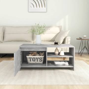 Modern Concrete Grey Coffee Table - 102x50x45 cm