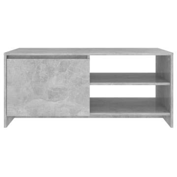 Modern Concrete Grey Coffee Table - 102x50x45 cm