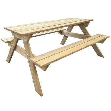 Wooden Picnic Table 150x135 cm - Durable & Easy Assembly