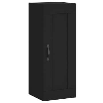 Stylish Highboard Black 34.5x34x180 cm - Hipomarket