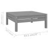 8 Piece Garden Lounge Set - Grey Solid Pinewood | HipoMarket