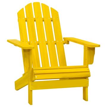 Garden Adirondack Chair - Solid Fir Wood Yellow | HipoMarket