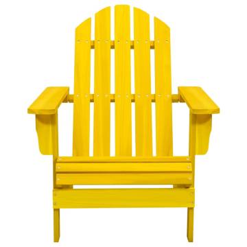 Garden Adirondack Chair - Solid Fir Wood Yellow | HipoMarket