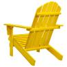 Garden Adirondack Chair - Solid Fir Wood Yellow | HipoMarket