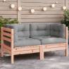 Garden Sofa Corner with Cushions Solid Wood Douglas Colour natural douglas Quantity in Package 1 Model corner sofa 