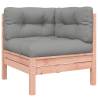 Garden Sofa Corner with Cushions - Solid Douglas Wood