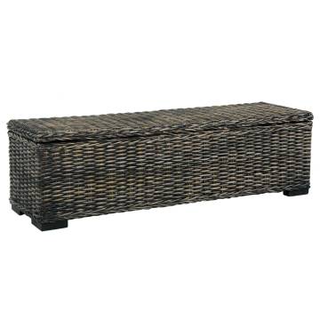 Stylish Black Kubu Rattan Storage Box - 120 cm