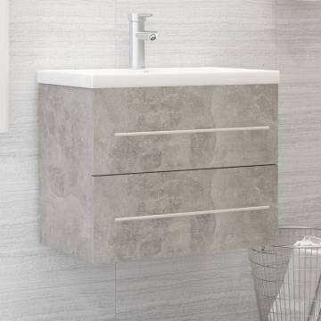 Sink Cabinet with Built-in Basin - Concrete Grey | HipoMarket