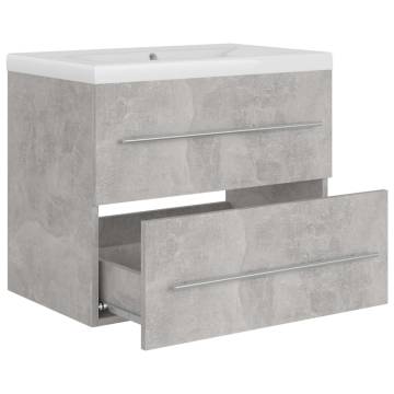 Sink Cabinet with Built-in Basin - Concrete Grey | HipoMarket