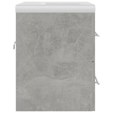 Sink Cabinet with Built-in Basin - Concrete Grey | HipoMarket