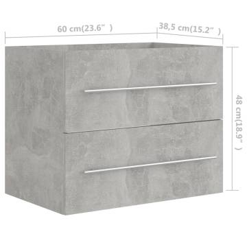 Sink Cabinet with Built-in Basin - Concrete Grey | HipoMarket