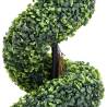 Artificial Boxwood Spiral Plant with Pot - 59 cm Green