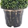 Artificial Boxwood Spiral Plant with Pot - 59 cm Green