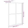 Walk-in Shower Screen 140x195 cm - Dark Tempered Glass