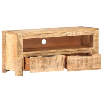 Elegant Solid Mango Wood TV Cabinet | 90x30x40 cm