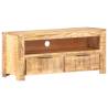 Elegant Solid Mango Wood TV Cabinet | 90x30x40 cm