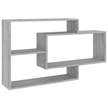 Wall Shelf Grey Sonoma - Engineered Wood | HipoMarket UK