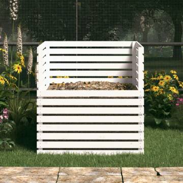 Composter White 100x100 cm - Durable Solid Pine Wood