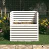 Composter White 100x100 cm - Durable Solid Pine Wood