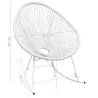 Outdoor Rocking Chair - White Poly Rattan for Home & Garden