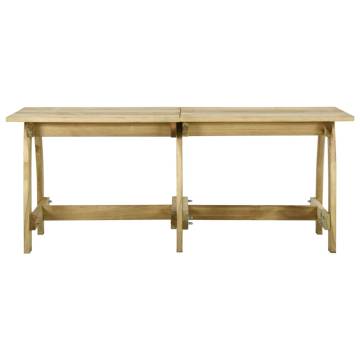 Sturdy Garden Table - 220x74x75 cm Impregnated Pinewood